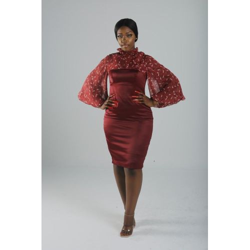 product_image_name-ADE-Ladies Neck Line-Sleeves Wine Multi Dress-3