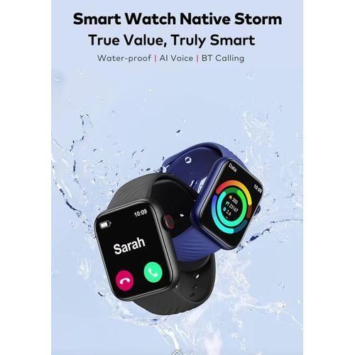 itel SONES Smart Watch Native Storm ,BT calls, BPM check,2Straps black&blue
