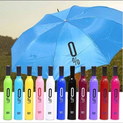 Generic Portable Umbrella / Foldable Wine Bottle Shape Umbrella - image 2