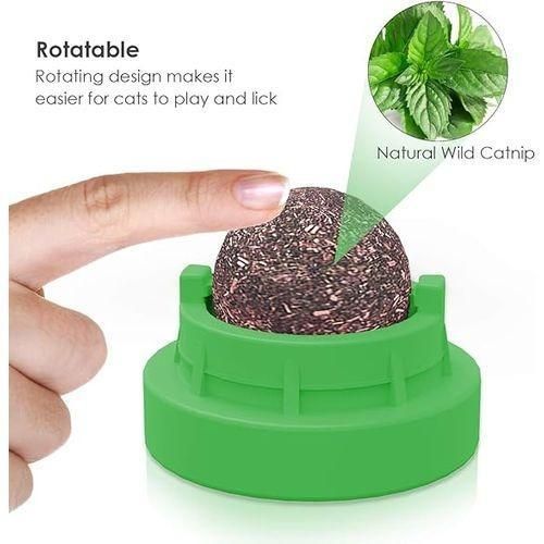 product_image_name-TD- Catnip Lollipop Wall Chew Ball Toy Green-4