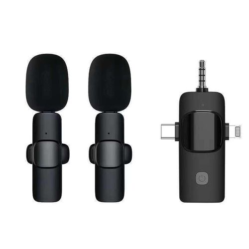 product_image_name-Generic-Wireless Lavalier Microphone 2 Pack for iPhone, Android, Camera - 3-in-1 Lapel Mic with Noise Cancellation for Video Recording, Live Stream, YouTube, Interview-1
