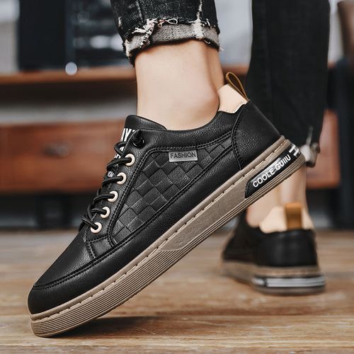 Unisex Lace Up All Black Sneakers - Fancy Soles