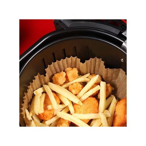 50pcs/pack Air Fryer Accessories, Silicone Oil Cup & Non-stick Paper Pad &  Round Paper Liners For Baking