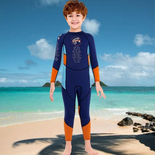 Generic Boys Girls 2mm Neoprene One Piece Thermal Swimsuit Full