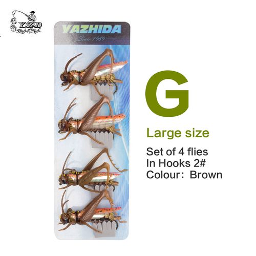 Generic Dry Fishing Fly 4pcs Grasshopper Flies Insect 12pcs Flies