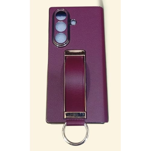 Generic Samsung galaxy z fold 7 Wristband leather Case with free glass Screen protector - image 3