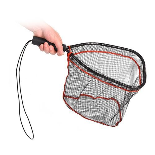 Fashion Floating Fishing Net For Salmon Fly Kayak Catfish BTrout Fly Fishing  Rubber Coatedding Dip Net Carpfishing Accessories