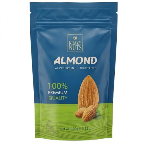 product_image_name-KRAZY NUTS-Whole Natural Almond Nuts. Premium Quality 100g-1