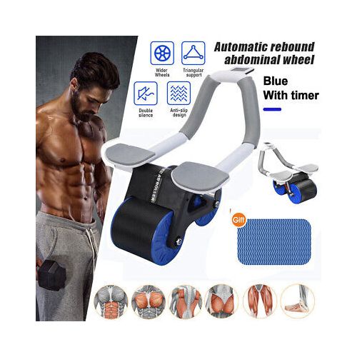 Abs Roller Wheel Home Gym Workout Equipment Strength Training Non Slip Knee  Pad