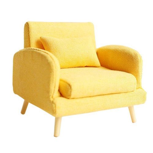 Generic 1 12 Dolls House Single Sofa Dollhouse Miniature Furniture Sofa Chair Armchair for Dollhouse Decoration Toy Yellow Jumia Nigeria