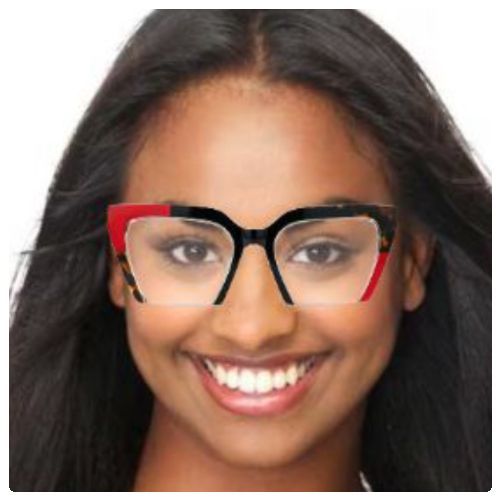 product_image_name-Fashion-Red Black Cat Eye Plastic Titanium Optical Eyeglasses-3