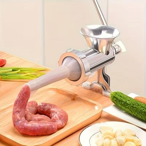 product_image_name-Generic-Manual Meat Grinder | Multi-Purpose Kitchen Tool for Vegetables and Meat, Processor with Table Clamp, Hand Crank, Non-Electric, Durable Copper Construction-6