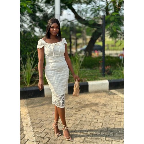 MAGDOTS Beautiful Ladies Off White Dinner Dress Jumia Nigeria