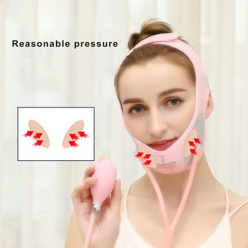Generic Double Chin Tightener Strap V-line Face Shaper Double Chin for Face  Pink