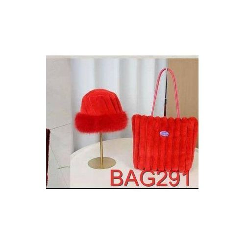 product_image_name-Gemat-ladies handbag with cap red colour-1
