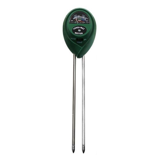 Generic 3 In 1 Soil Detector PH Value Light Intensity Test Pen Round Head Soil Dry Moisture Meter