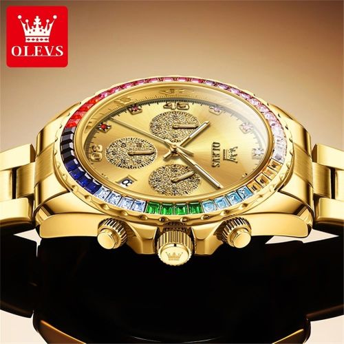 Olevs Rainbow Brilliant Dial Watch Diamond Men s Watch Luminous Waterproof Multifunctional Jumia Nigeria