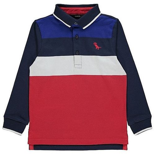product_image_name-George-Boys Long Sleeve Stripped Polo - Blue, White And Red-1