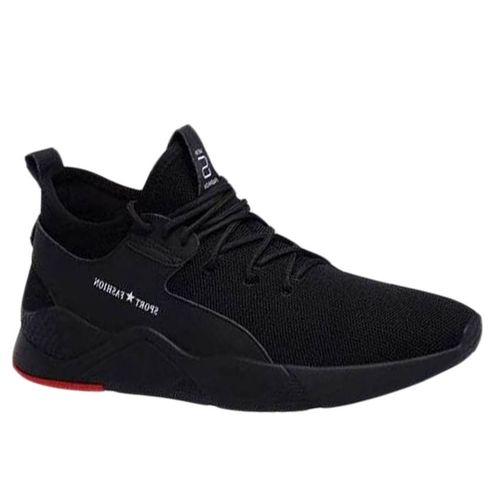 product_image_name-Fashion-Men's Sneakers Casual Breathable Running Mesh Shoes-BLACK-1