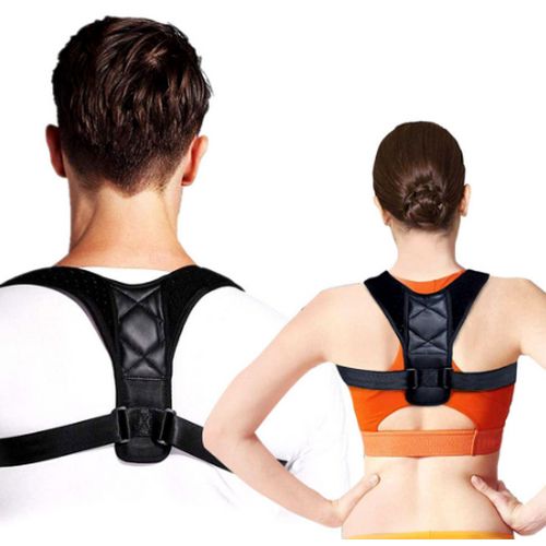 Unisex Adjustable Upper Back Brace Posture Corrector, Breathable