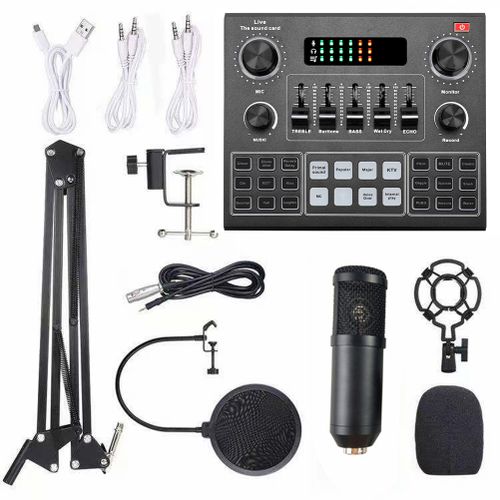 Generic Live V9 Sound Card & BM800 Suspension Microphone Kit