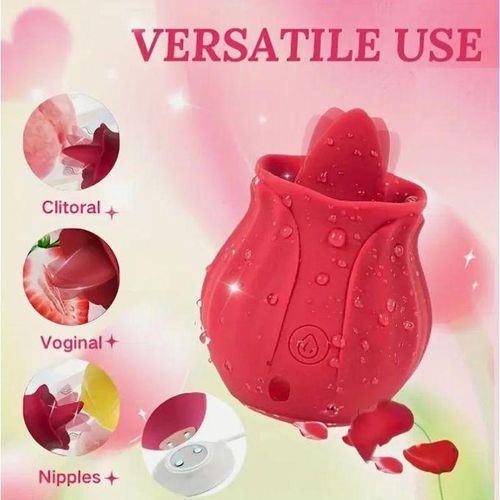 Rose SUCKER and Licker with Tongue Vibrator for Women