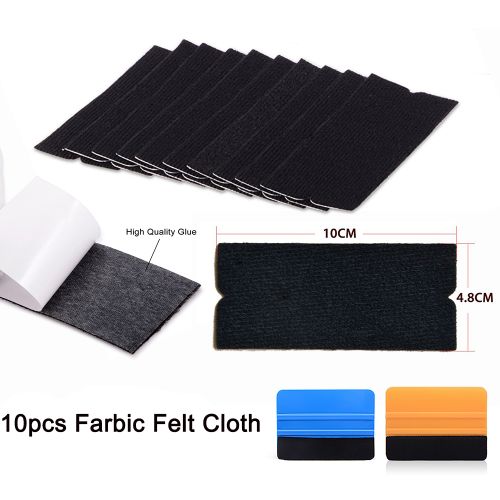 10pcs Fabric Felt Squeegee for Vinyl Car Wrap Carbon Film