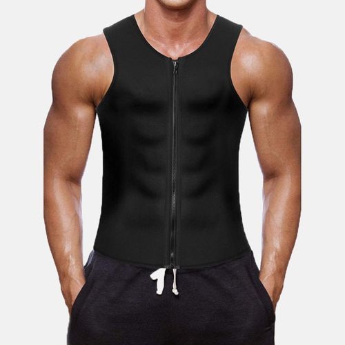 US Men's Slimming Body Shaper Vest Moobs Chest Compression Shirt