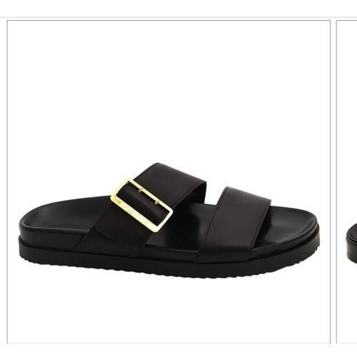 product_image_name-Fashion-Men Sandals Soft Flat Male Shoes Casual Roman Sandals - Black-1