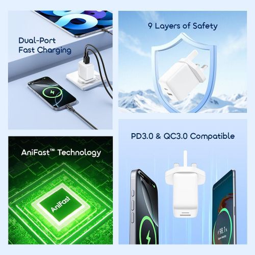 Oraimo 20w Rapid Powercube 201 Uk Type C To Iphone Charger With 2 Port - image 2