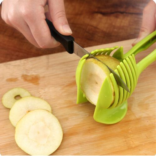 Kitchen Fruit Slicer Vegetable Tomato Clip Holder Lemons Potato Cutter Tool  Pickle Container For Restaurant - Temu