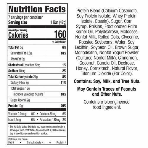 WonderVites Protein Bar 7ct OA CINNA - image 2