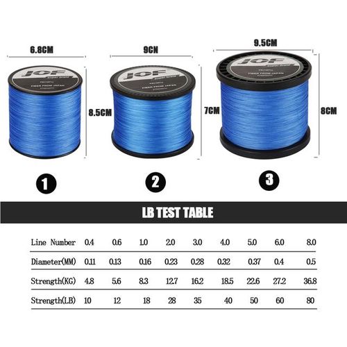 Generic Jof Braided Fishing Line 4 Strands Fluorescent 300m 500m 1000m Cord  Linha Multifilamento For Fishingdiameter Rangemm:0.11-0.5