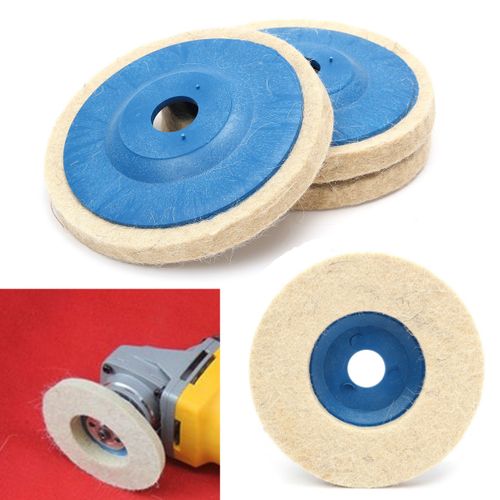 Generic 27Pcs 100mm 4 Inch Round Grinding Wool Pad Polishing Wheel Felt  Buffer Disc Set