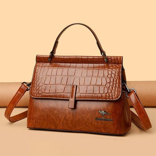 Fashion KAIDIFEINIROO OFFICE HANDBAG SHOULDER BAG BROWN