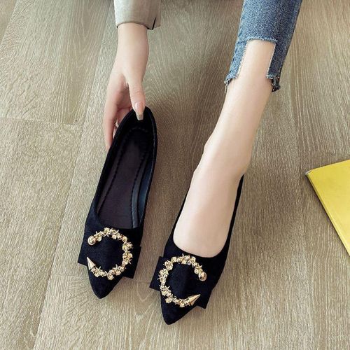 product_image_name-BLWOENS-Women's comfortable flat shoes dress casual round toe flat shoes - Black-1