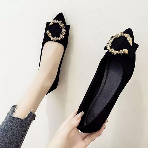 product_image_name-BLWOENS-Women's comfortable flat shoes dress casual round toe flat shoes - Black-2