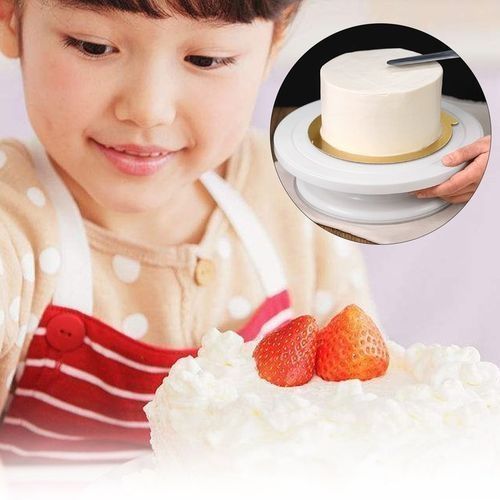 Generic Plastic Round Cake Stand Turntable Rotating Cake Decorating - image 2