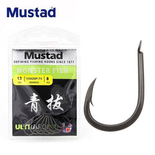 Generic Mustad Fishing Hooks Strength Barbed Hook Suqid Herring