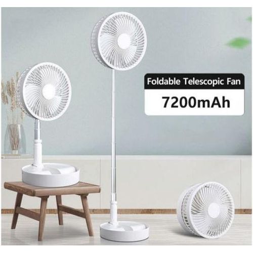 Generic Foldable Rechargeable Fan Adjustable Desktop Fan With 7200mAh Battery