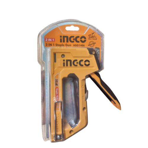 Ingco 2 in 1 Staple Gun with Staples and Brad Nail