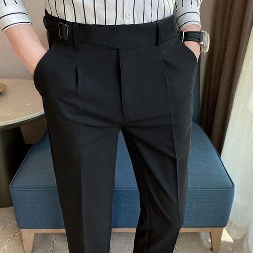 product_image_name-Fashion-1 Men's Corporate Quality Office Plain Suit Trousers-1