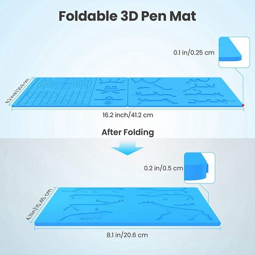 Generic 3D Pen Mat, 3D Printing Pen Silicone Design Mat With Patterns, 3D  Printer Pens Drawing Tools With 4 Finger Protectors Blue