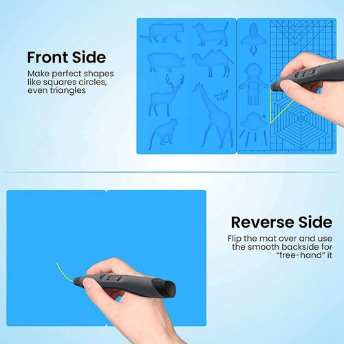 Generic 3D Pen Mat, 3D Printing Pen Silicone Design Mat With Patterns, 3D  Printer Pens Drawing Tools With 4 Finger Protectors Blue