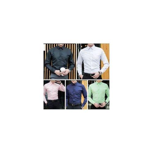 product_image_name-Fashion-5 in 1 Men's Plain Long Sleeve Shirts-1