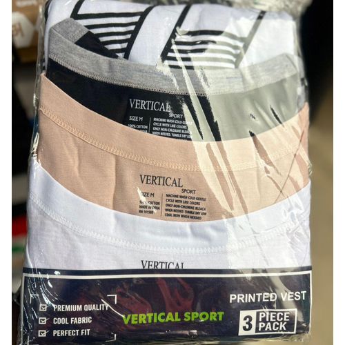 Vest 3 in 1Vertical Printed Sport Vestt for Men - image 3