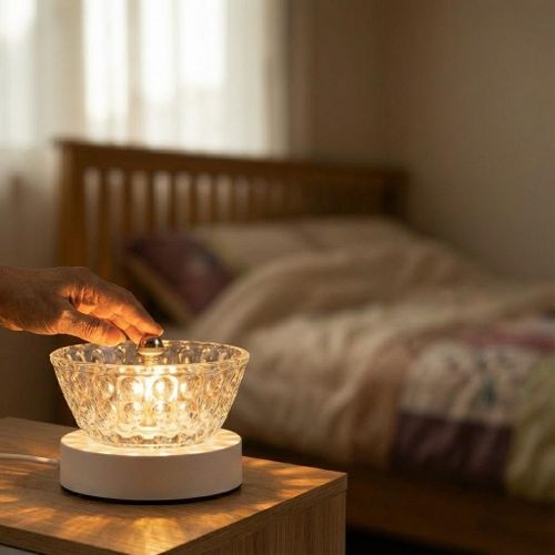 product_image_name-Generic-Elegant Crown Shape LED Touch Table Lamp - 3 Light Modes + RGB, USB Rechargeable, for Bedroom Living Room Camping Decor-5