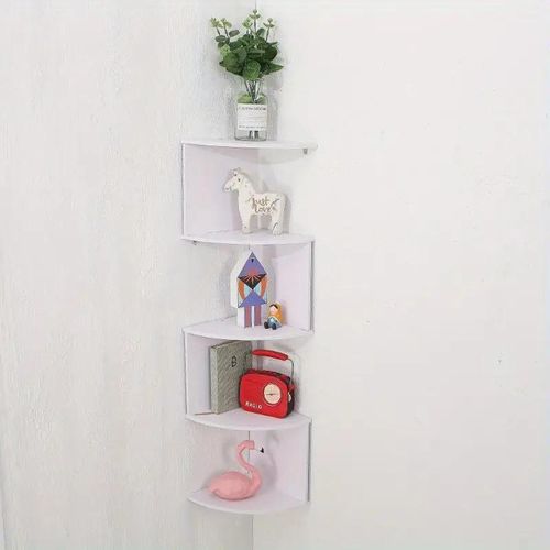 product_image_name-Generic-PVC corner five-tier storage rack - white-2