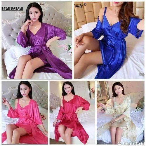 UNIQUE 1 set Ladies 2 In 1 Beautiful bridal zig Night Gown