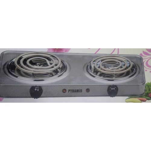 Pyramid Hot Plate Double Burner - Grey